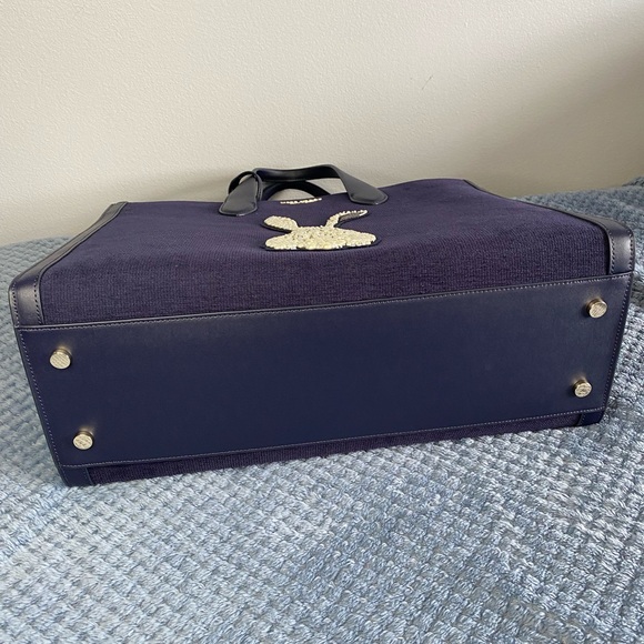 Kate Spade Manhattan large tote bag rabbit embroide pearls rhinestones - Picture 10 of 12